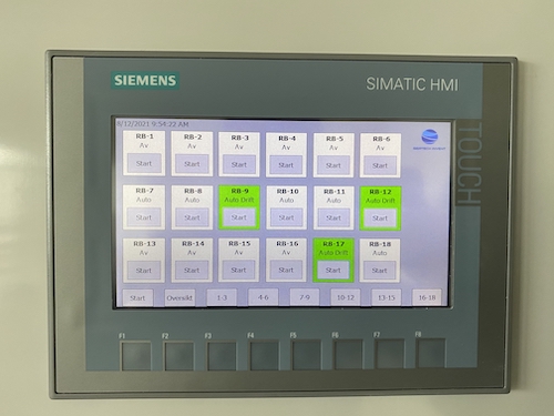 HMI for styring av flere rensearmer